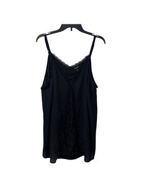 Torrid Black Lace Trim Cami Top With Adjustable Straps Size 2X top blouse